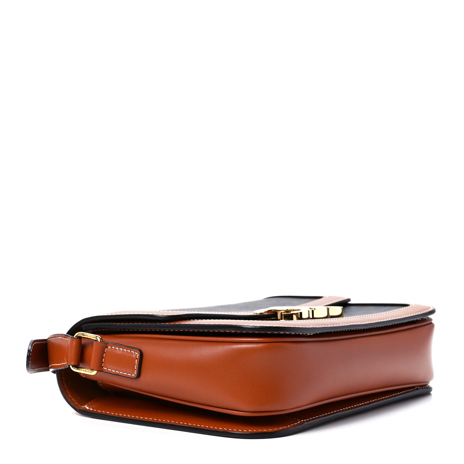 Celine Triomphe Canvas Calfskin Medium Triomphe Bag Tan 4 of 13