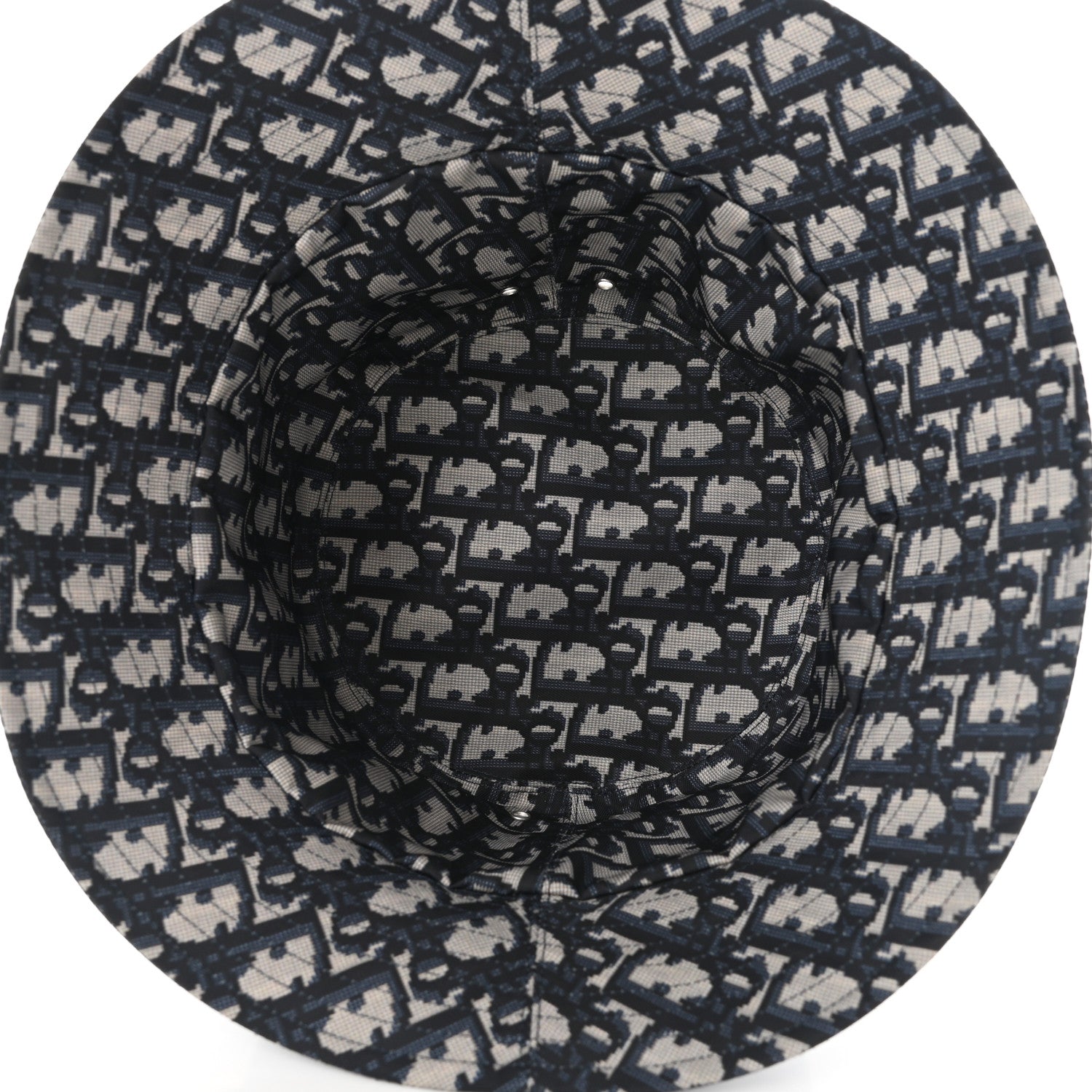 Christian Dior Oblique Reversible Teddy-D Brim Bucket Hat 59 Blue 14 of 17