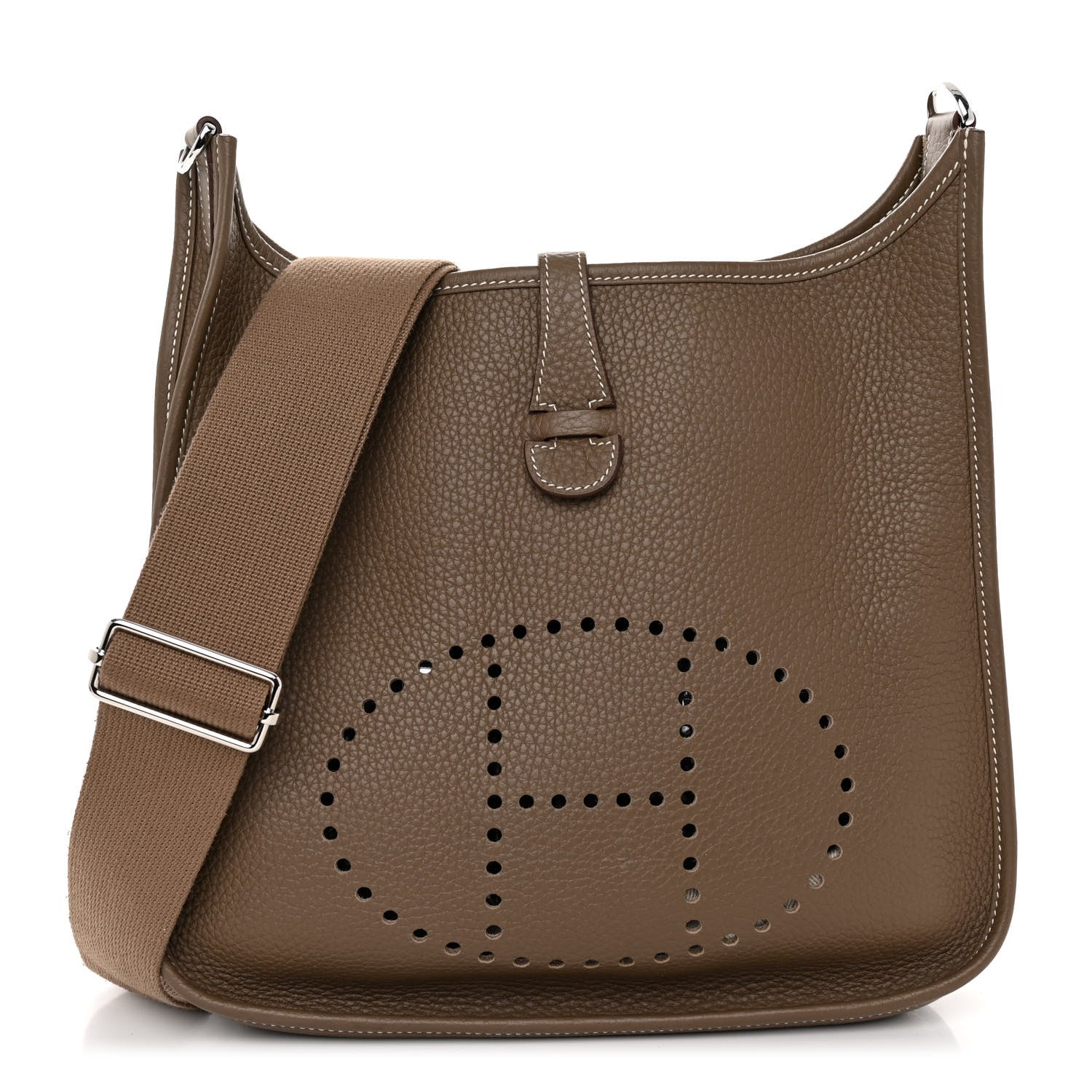 Hermes Taurillon Clemence Evelyne III PM Etoupe 1 of 10