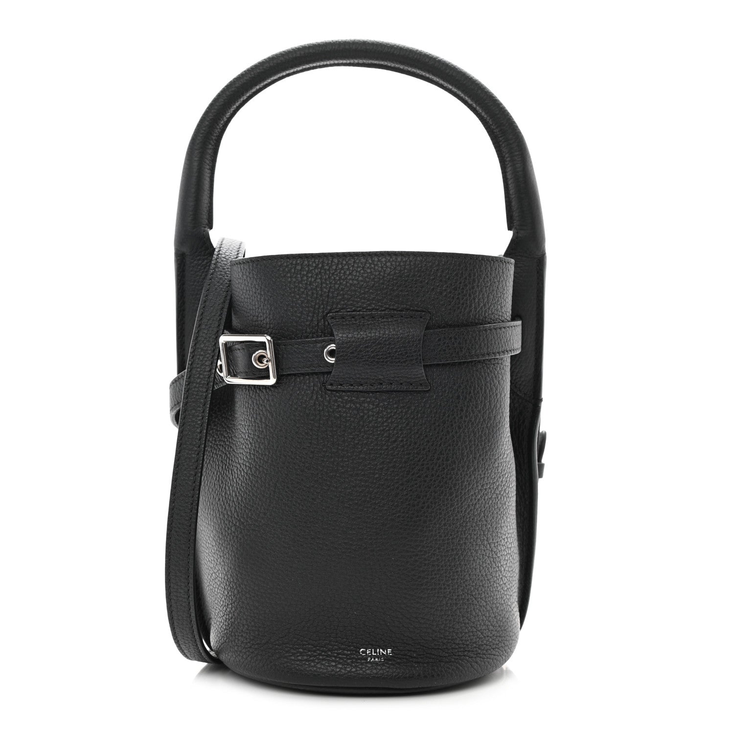Celine Grained Calfskin Nano Big Bag Bucket Black 1 of 7