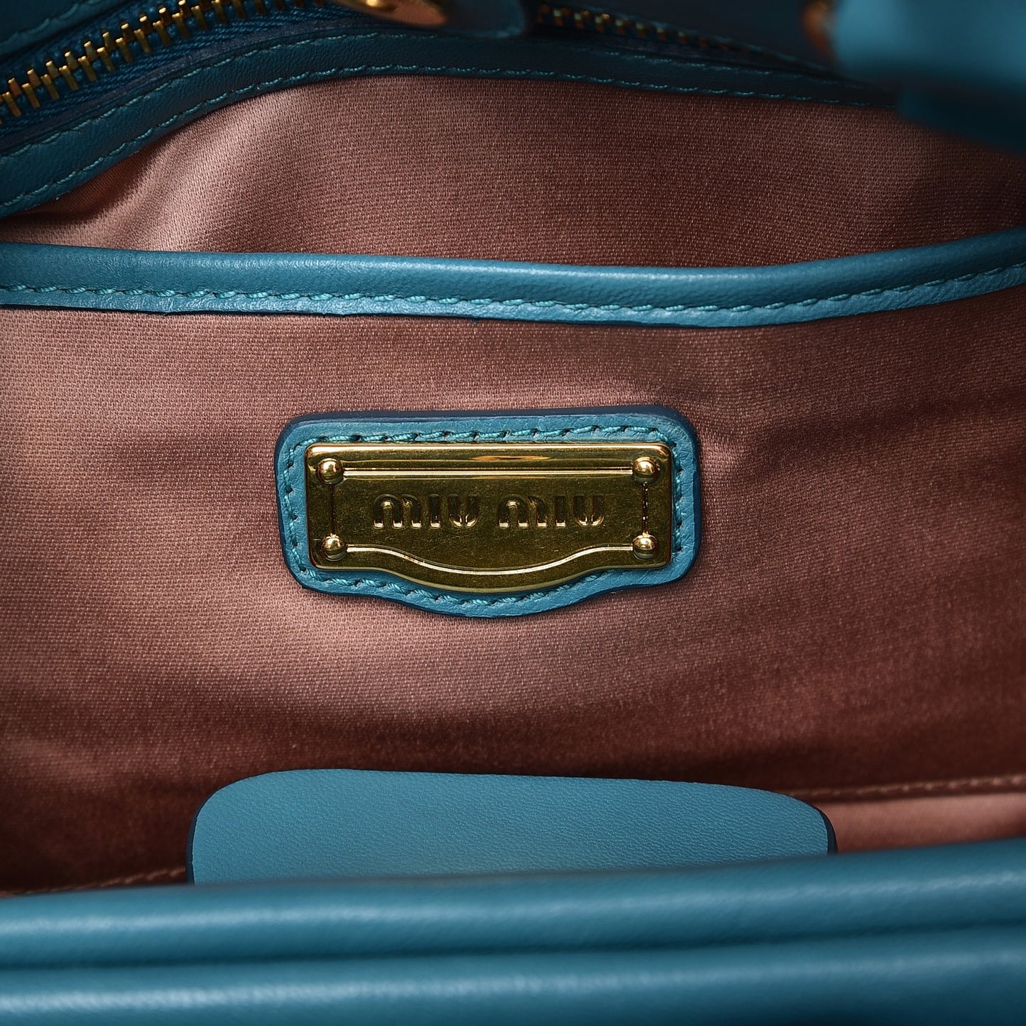 Nappa Matelasse Tote Turchese