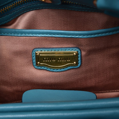 Miu Miu Nappa Matelasse Tote Turchese 7 of 9
