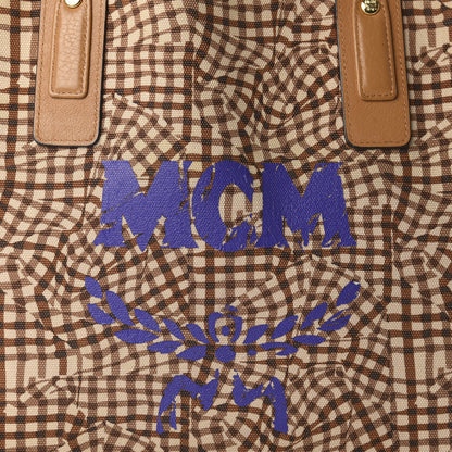 MCM Visetos Medium Liz Reversible Shopper Tote Cognac 23 of 25