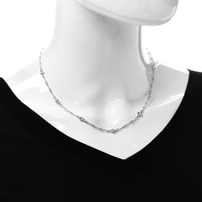 Roberto Coin 18K White Gold Diamond Dog Bone Chain Necklace 2 of 5