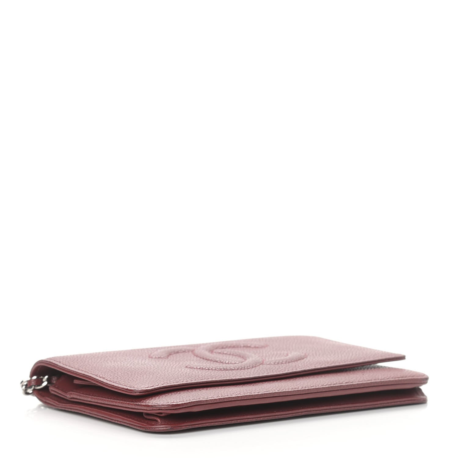 Chanel Caviar Timeless CC Wallet On Chain WOC Dark Pink 4 of 14