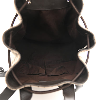 Gucci Monogram Dollar Calfskin O Drawstring Backpack Beige Ebony Testa di Moro Dark Chocolate 5 of 12