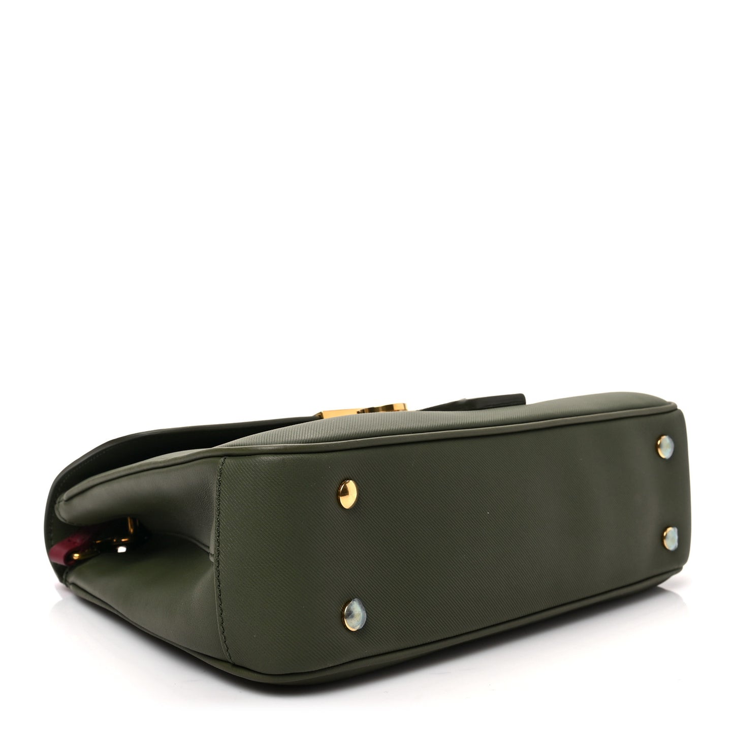 Trench Calfskin Medium DK88 Top Handle Bag Moss Green
