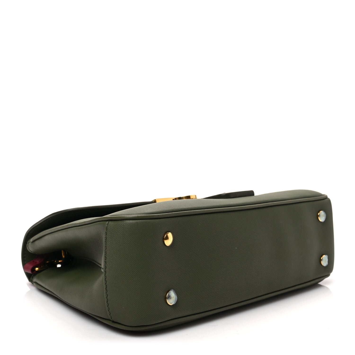 Burberry Trench Calfskin Medium DK88 Top Handle Bag Moss Green 4 of 7