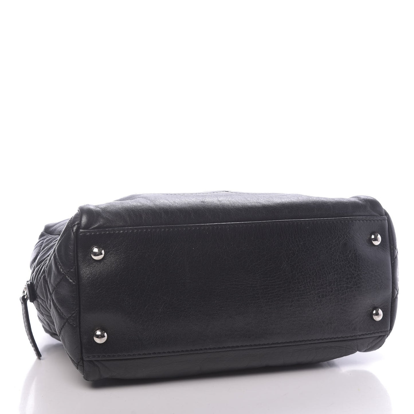 Calfskin Quilted CC Framed Bag Black
