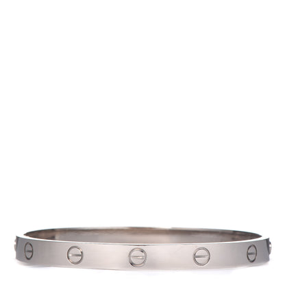 Cartier 18K White Gold LOVE Bracelet 18 3 of 7