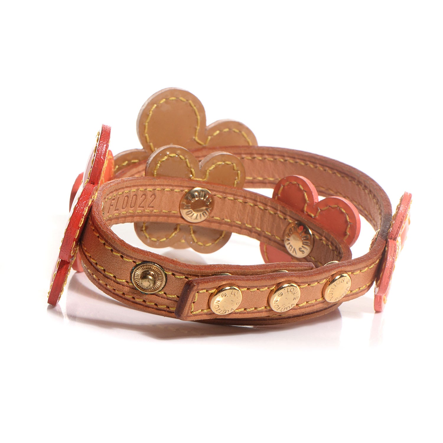 Louis Vuitton Patent Fleur Double Wrap Bracelet 3 of 5