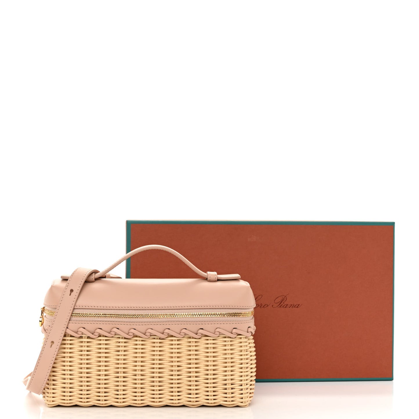Wicker Calfskin L19 Extra Pocket Pouch Feather Pink