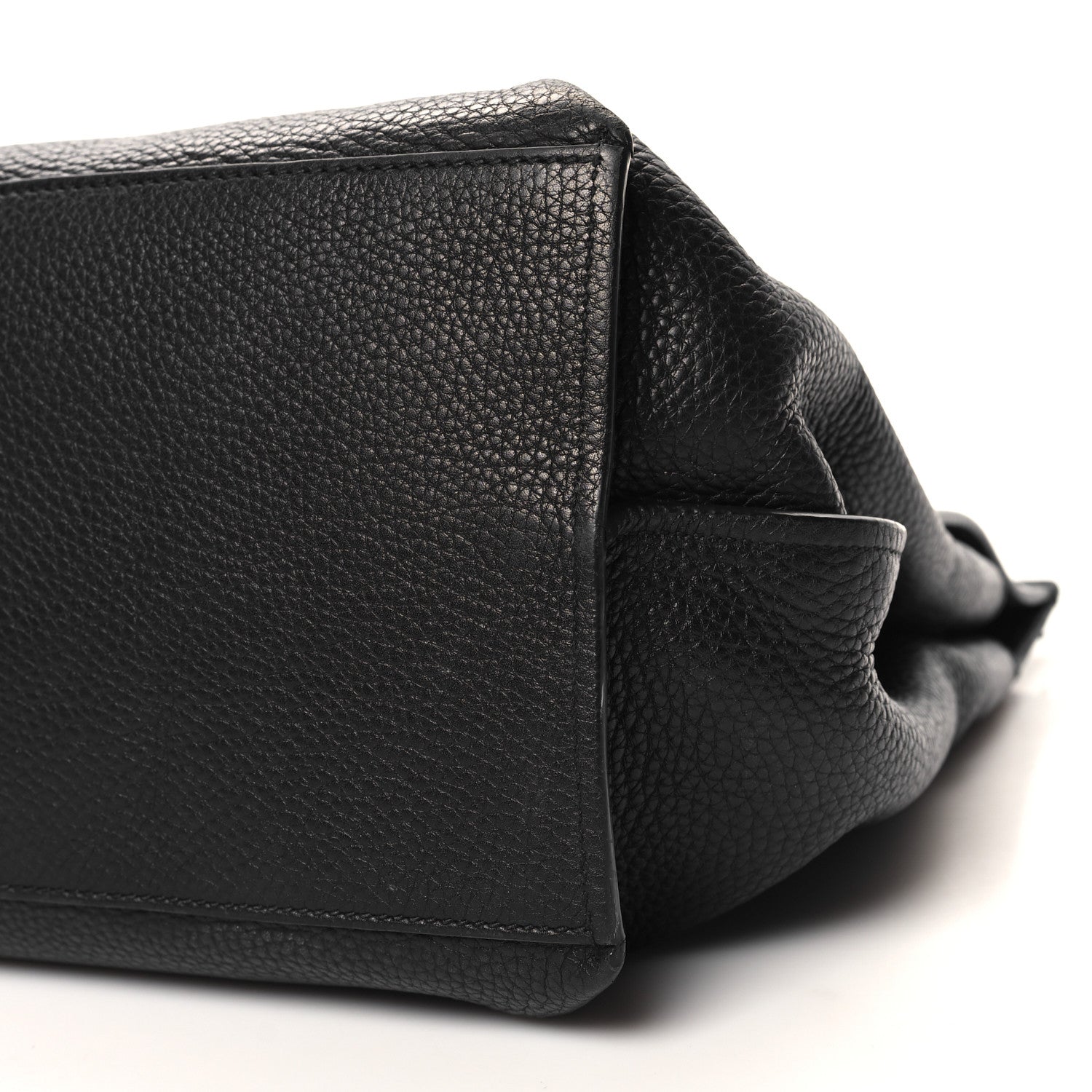 Gucci Pebbled Calfskin Large Bamboo Daily Top Handle Bag Black 9 of 10