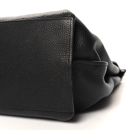 Gucci Pebbled Calfskin Large Bamboo Daily Top Handle Bag Black 9 of 10