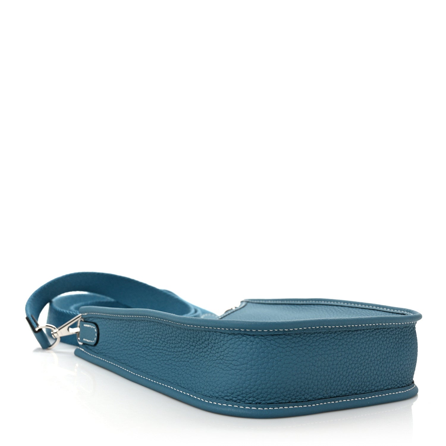 Hermes Taurillon Clemence Evelyne TPM New Blue Jean 4 of 9