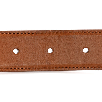Saint Laurent Lacquered Calfskin La 66 Buckle Belt 85 34 Brown 3 of 7