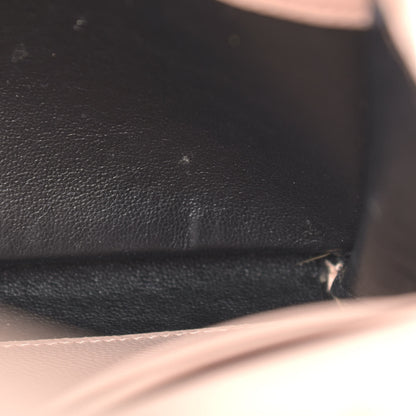 Saint Laurent Grain De Poudre Matelasse Chevron Monogram Chain Wallet Pale Pink 13 of 16