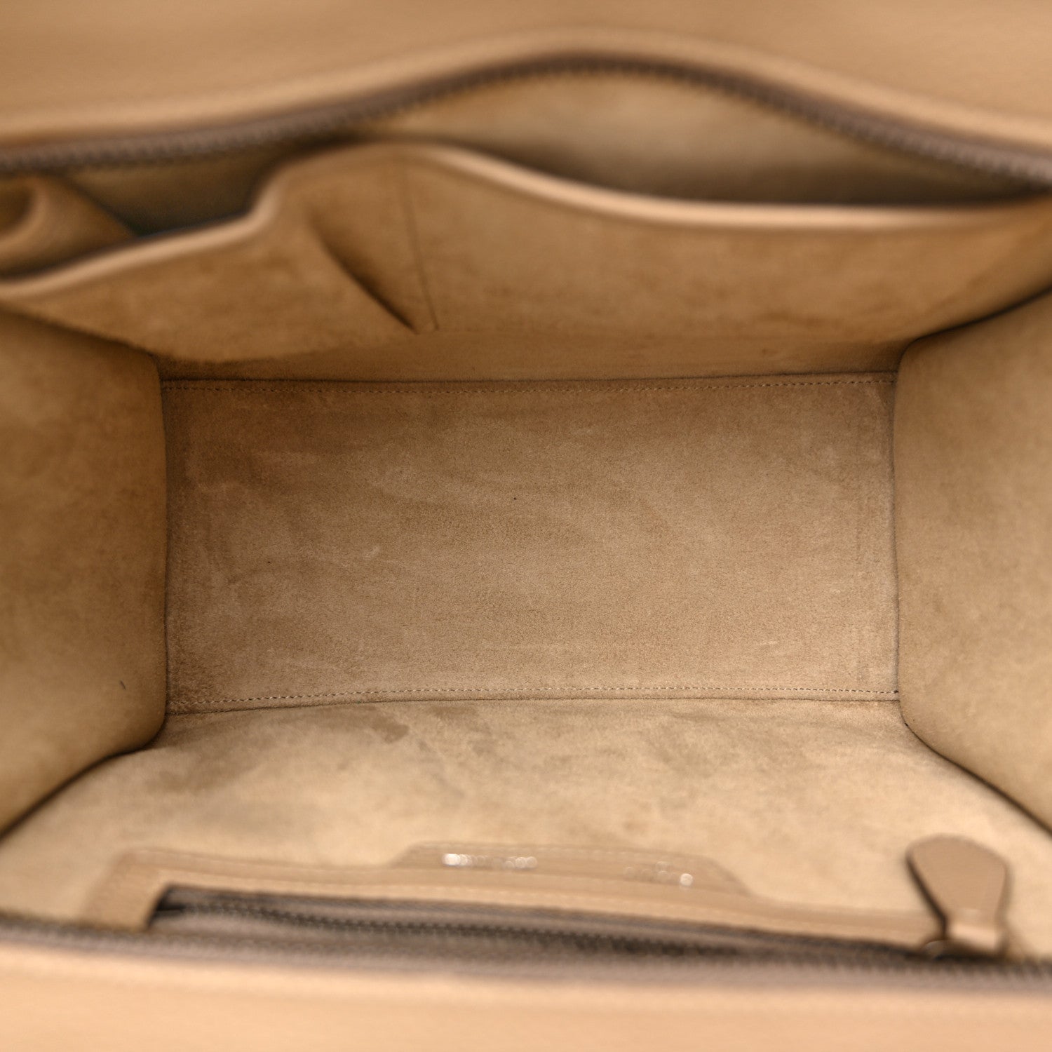 Celine Drummed Calfskin Micro Luggage Dune 5 of 13