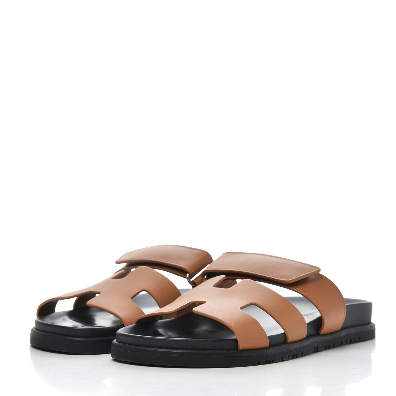 Hermes Calfskin Womens Chypre Sandals 39 Gold 3 of 9