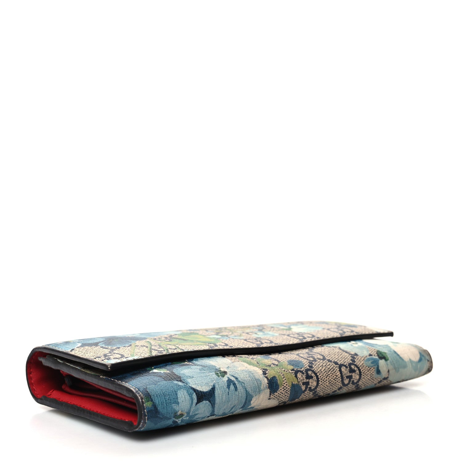 Gucci GG Supreme Monogram Blooms Continental Wallet Blue 4 of 12