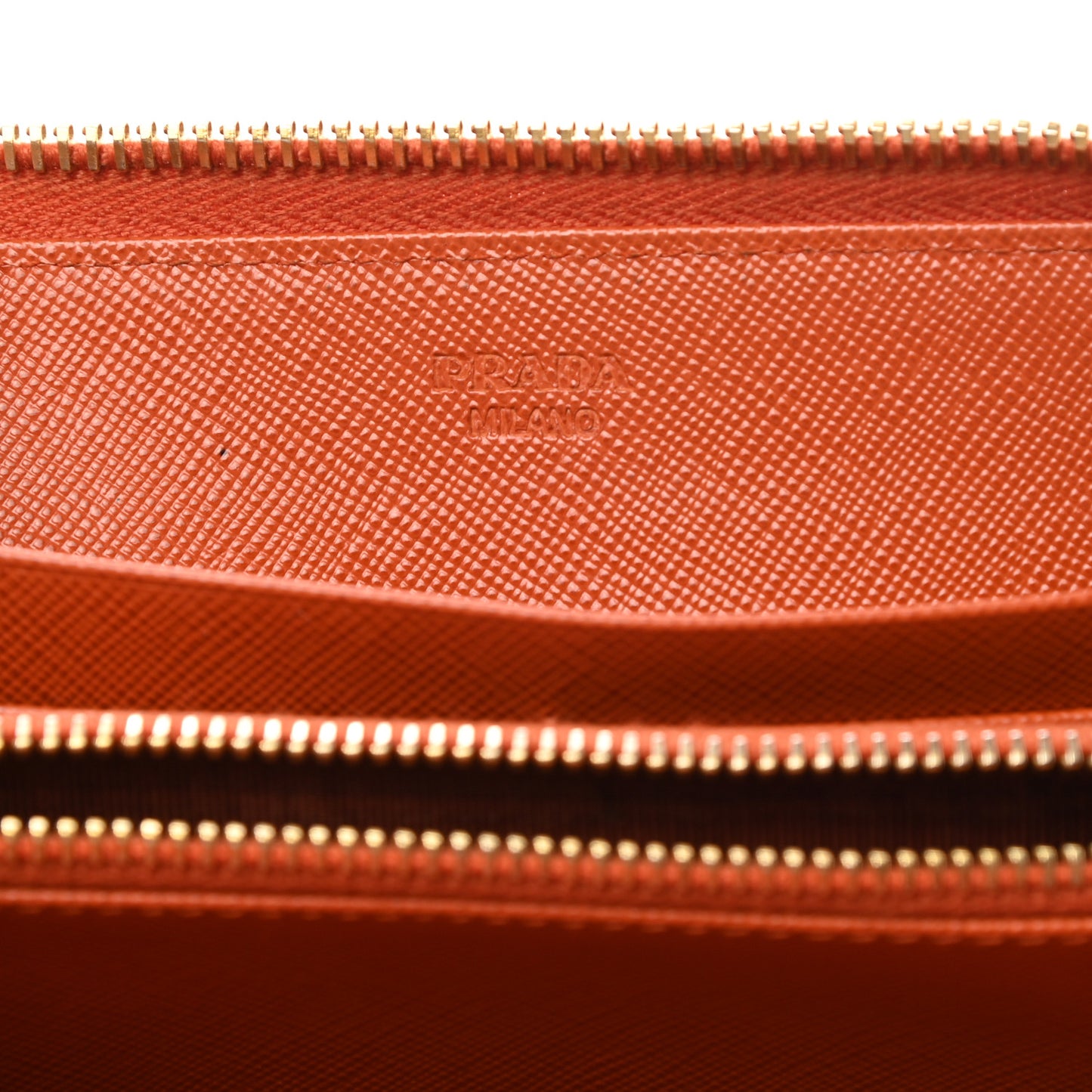 Saffiano Fiocco Bow Zip Around Wallet Papaya