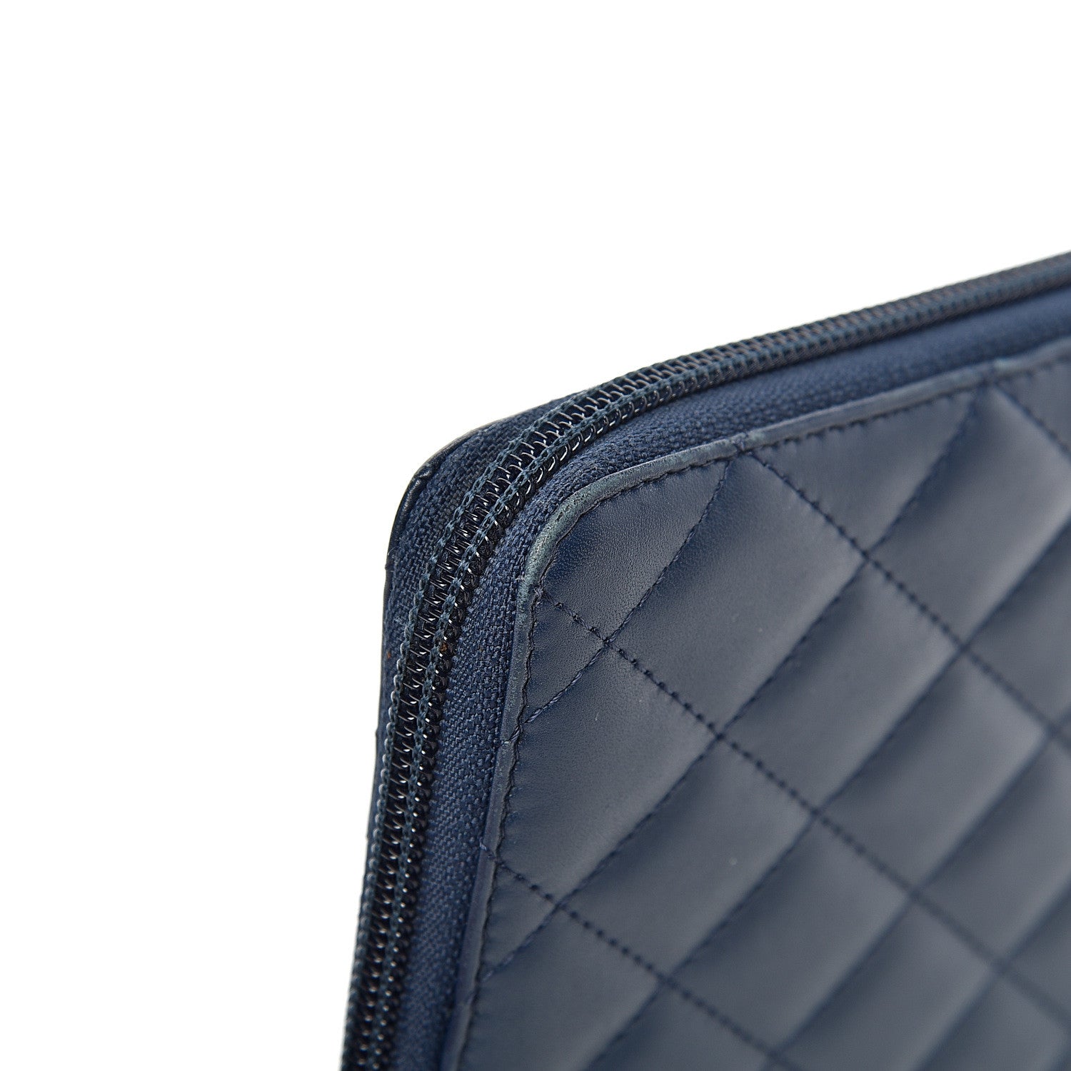 Chanel Calfskin Cambon Zip Around Organizer Wallet Navy 11 of 17