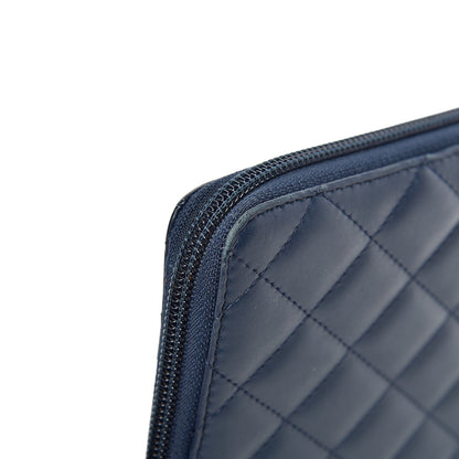 Chanel Calfskin Cambon Zip Around Organizer Wallet Navy 11 of 17
