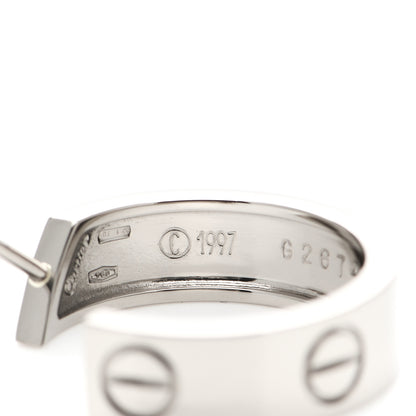 Cartier 18K White Gold 5.5mm LOVE Hoop Earrings 4 of 6