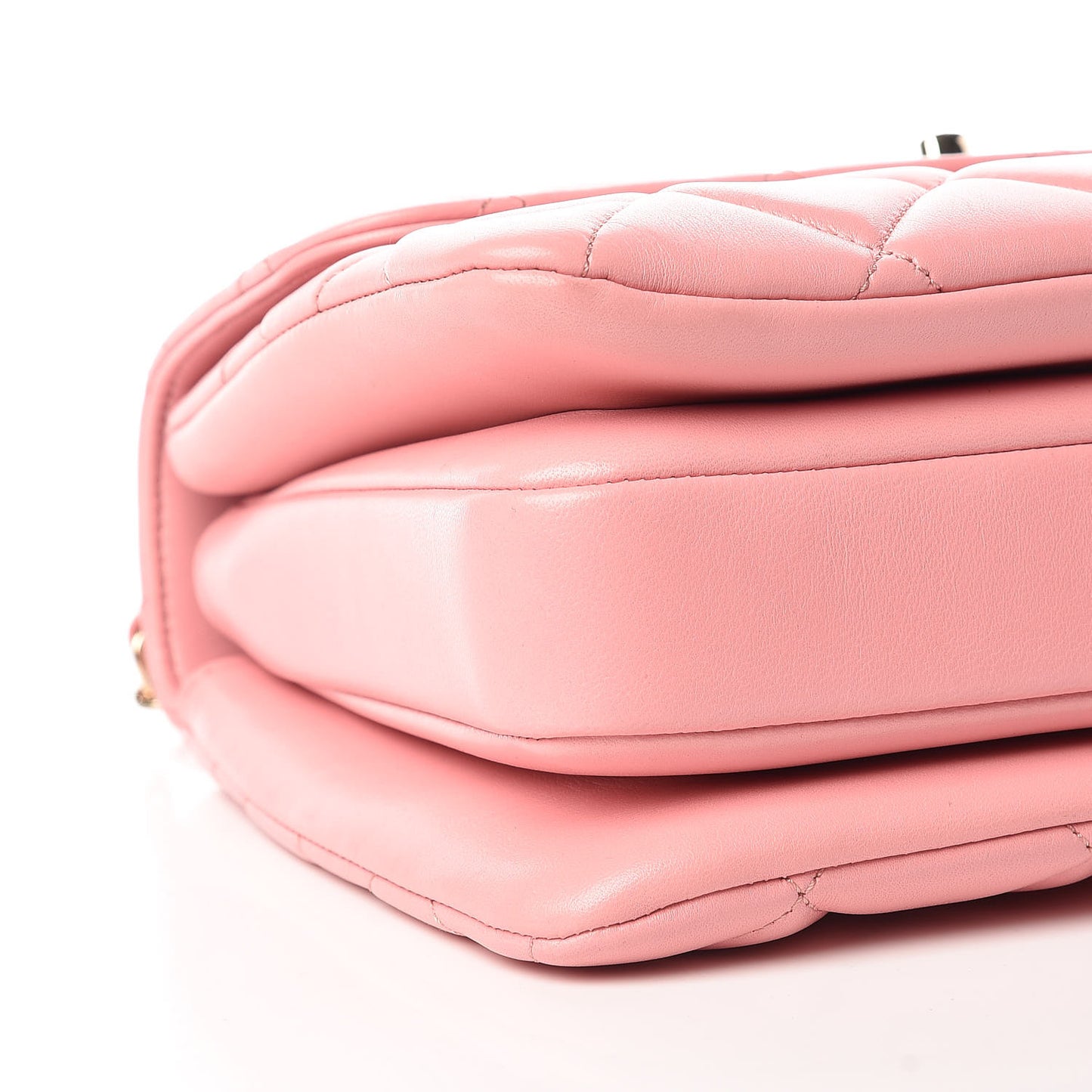 Lambskin Quilted Small Trendy CC Flap Dual Handle Bag Pink