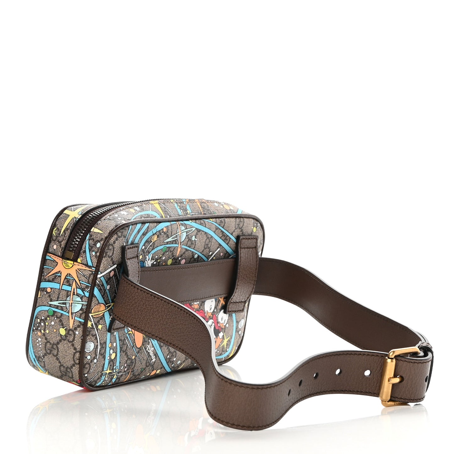 X DISNEY GG Supreme Monogram Donald Duck Small Interlocking G Belt Bag 90 36 Beige Multicolor New Acero