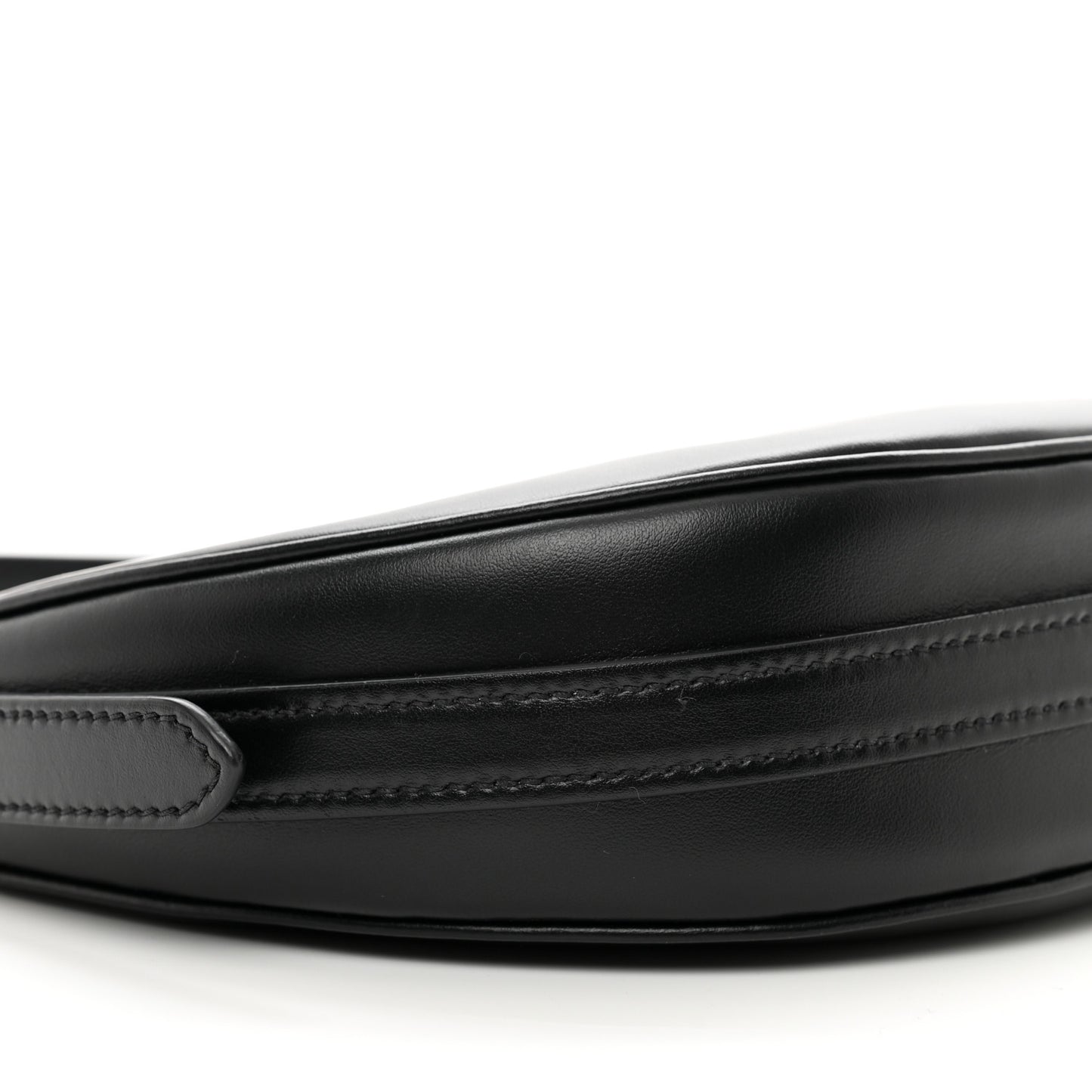 Soft Calfskin Arque Shoulder Bag Black