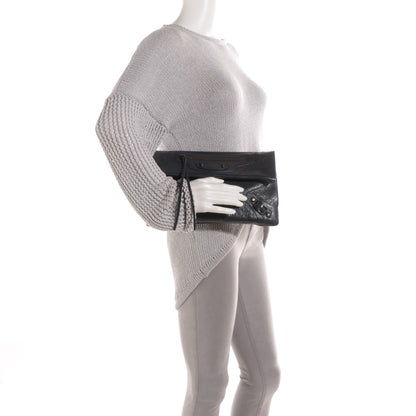 Balenciaga Agneau Classic Hardware Envelope Clutch Anthracite 2 of 9