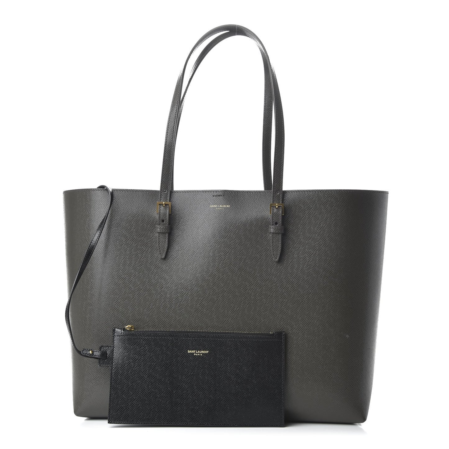 Calfskin Large Shopping Tote Pebble