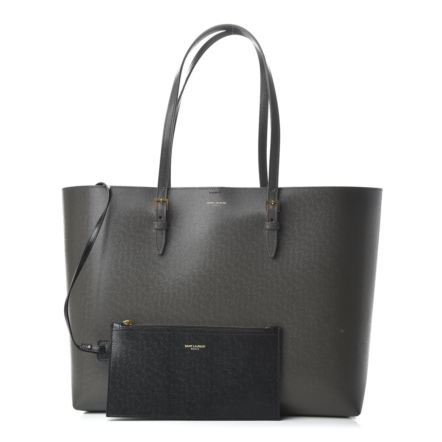 Saint Laurent Calfskin Large Shopping Tote Pebble 1 of 9