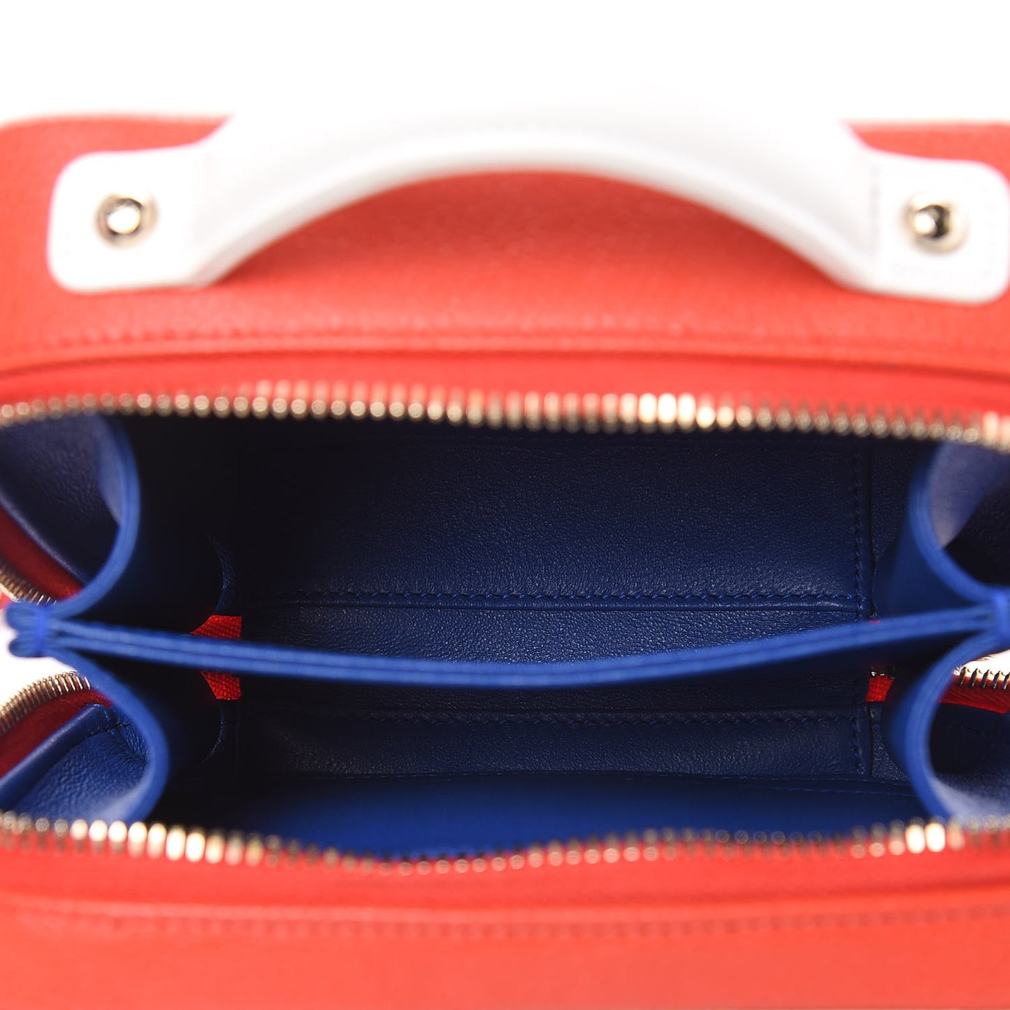 Caviar Quilted Small CC Filigree Vanity Case Blue White Red