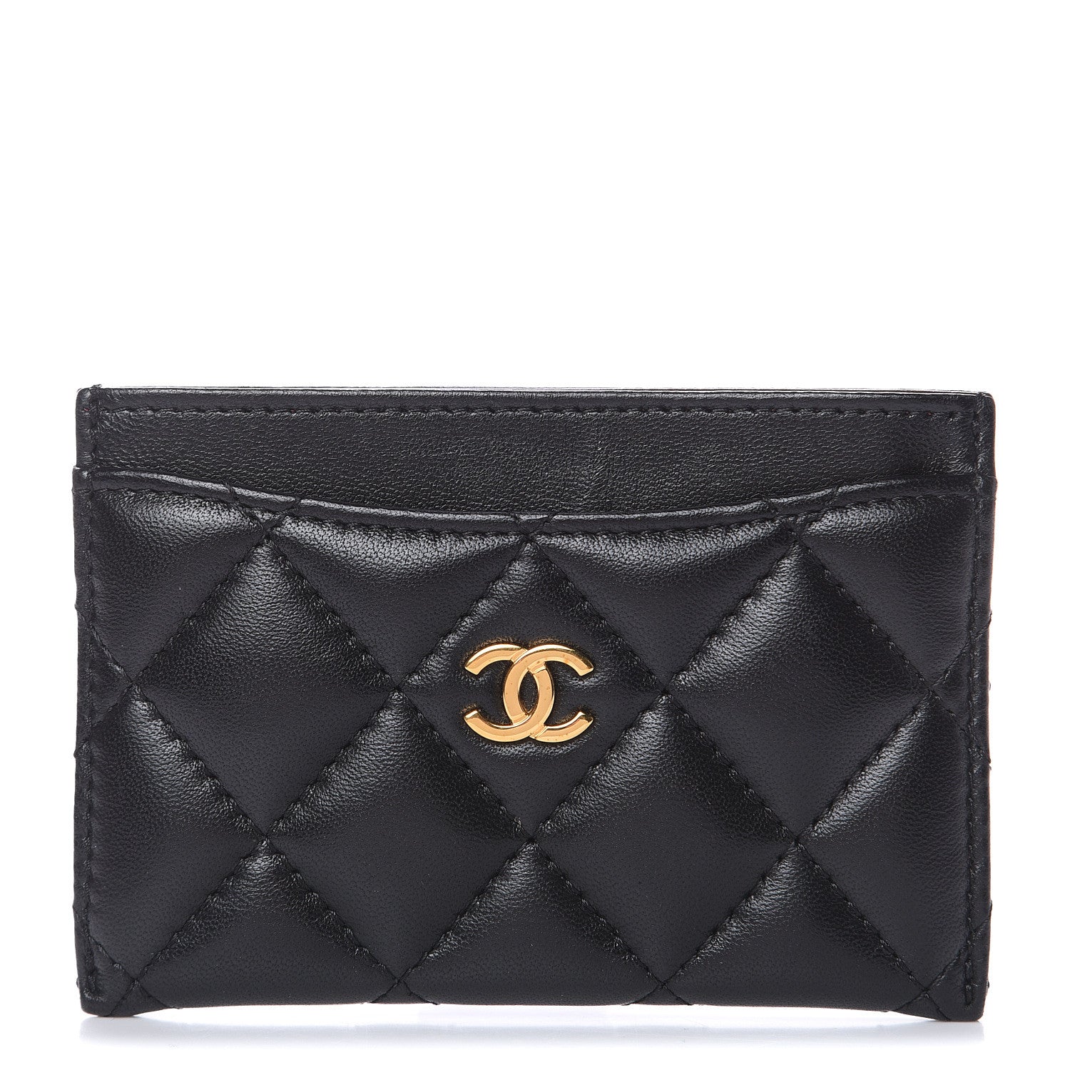 Chanel Lambskin Quilted Card Holder Black 1 of 10