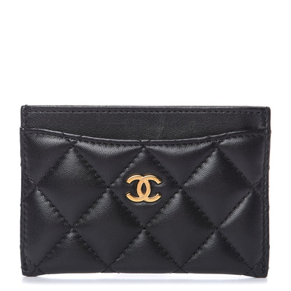Chanel Lambskin Quilted Card Holder Black 1 of 10