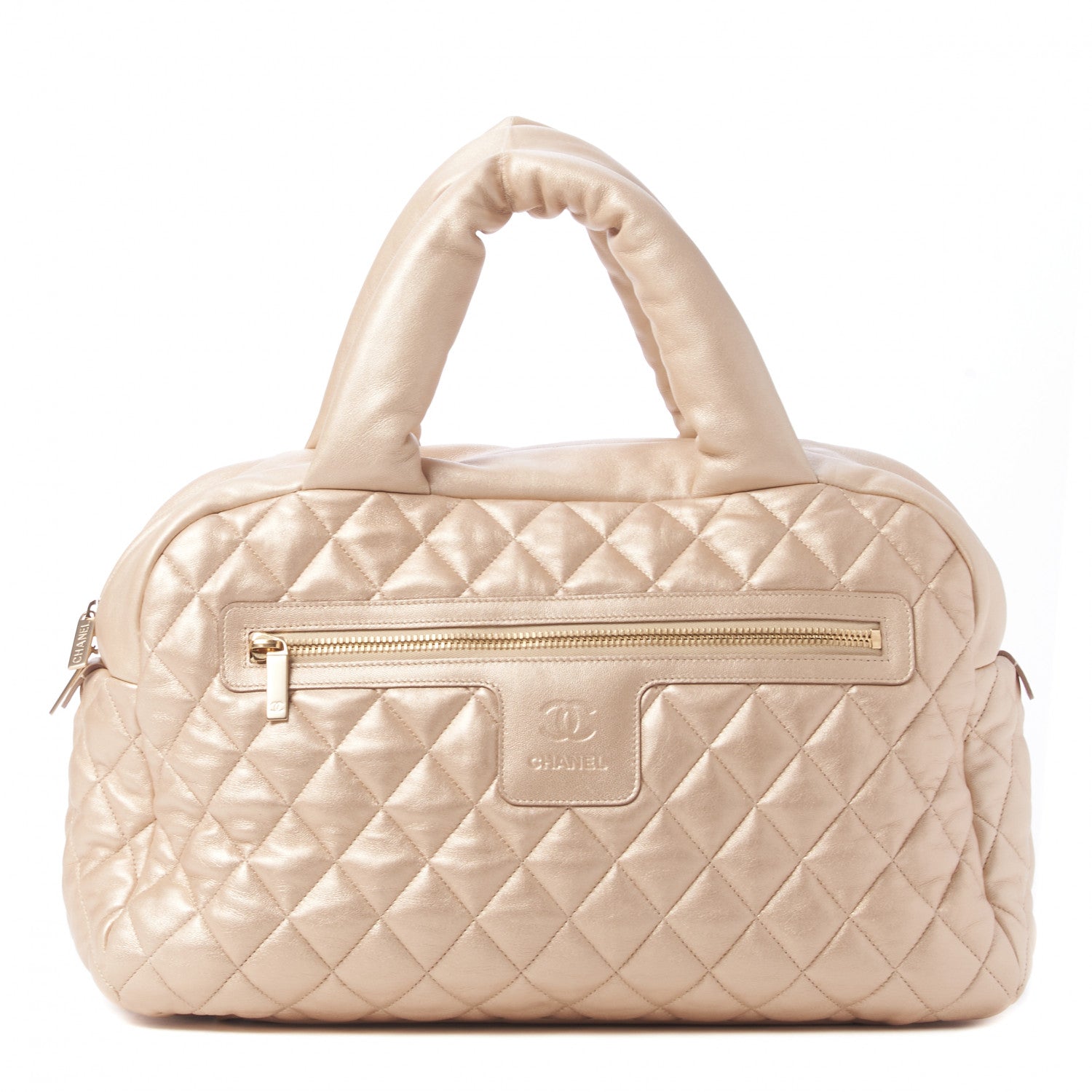 Chanel Lambskin COCO Cocoon Bowler Light Gold 1 of 9