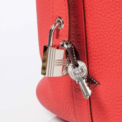 Hermes Taurillon Clemence Picotin Lock TGM Bougainvillea 5 of 10