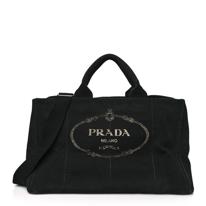 Prada Canapa Logo Tote Black 1 of 8