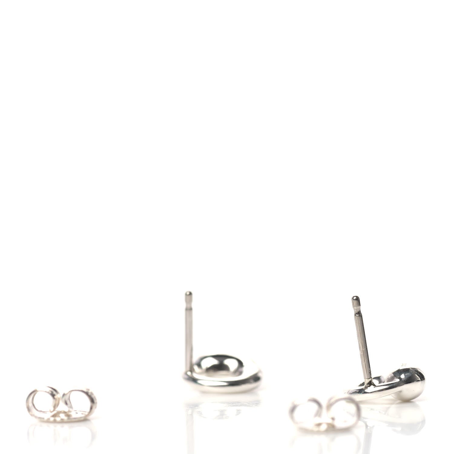Tiffany Sterling Silver 9mm Elsa Peretti Eternal Circle Earrings 3 of 5