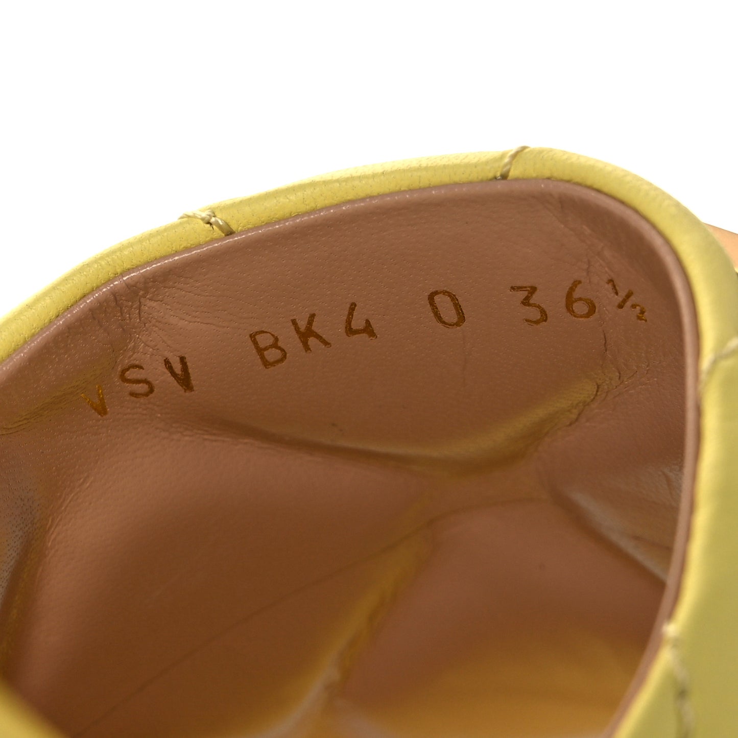 Nappa Roman Stud Flat Slide Sandals 36.5 Lime Sorbet