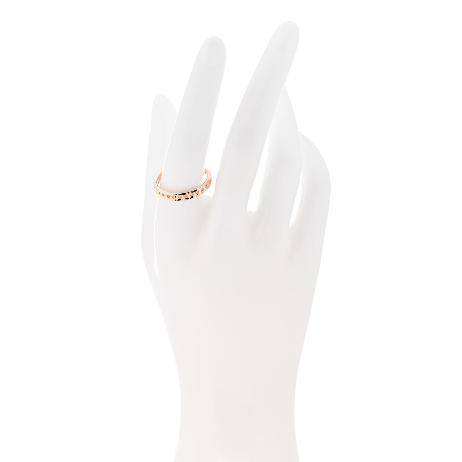 Tiffany 18K Rose Gold Narrow T True Ring 60 9 2 of 5