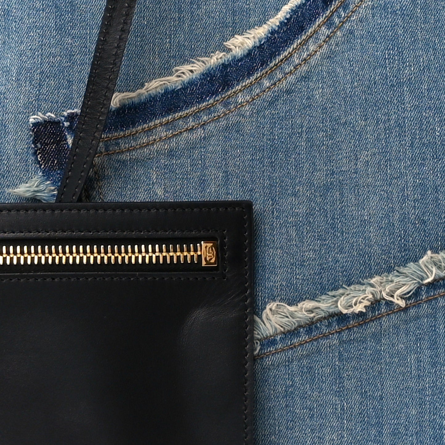Denim Patchwork Alix Shoulder Bag Blue