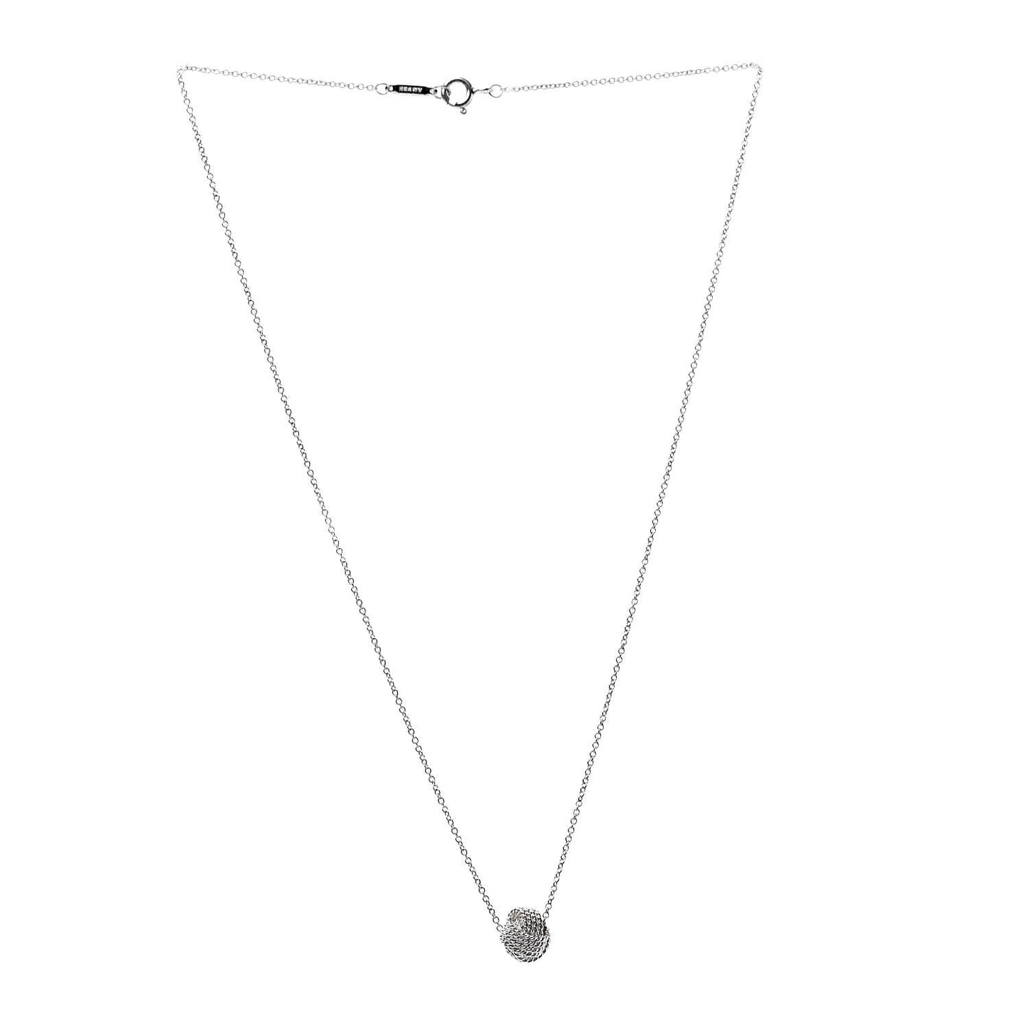 Sterling Silver Twist Knot Pendant Necklace