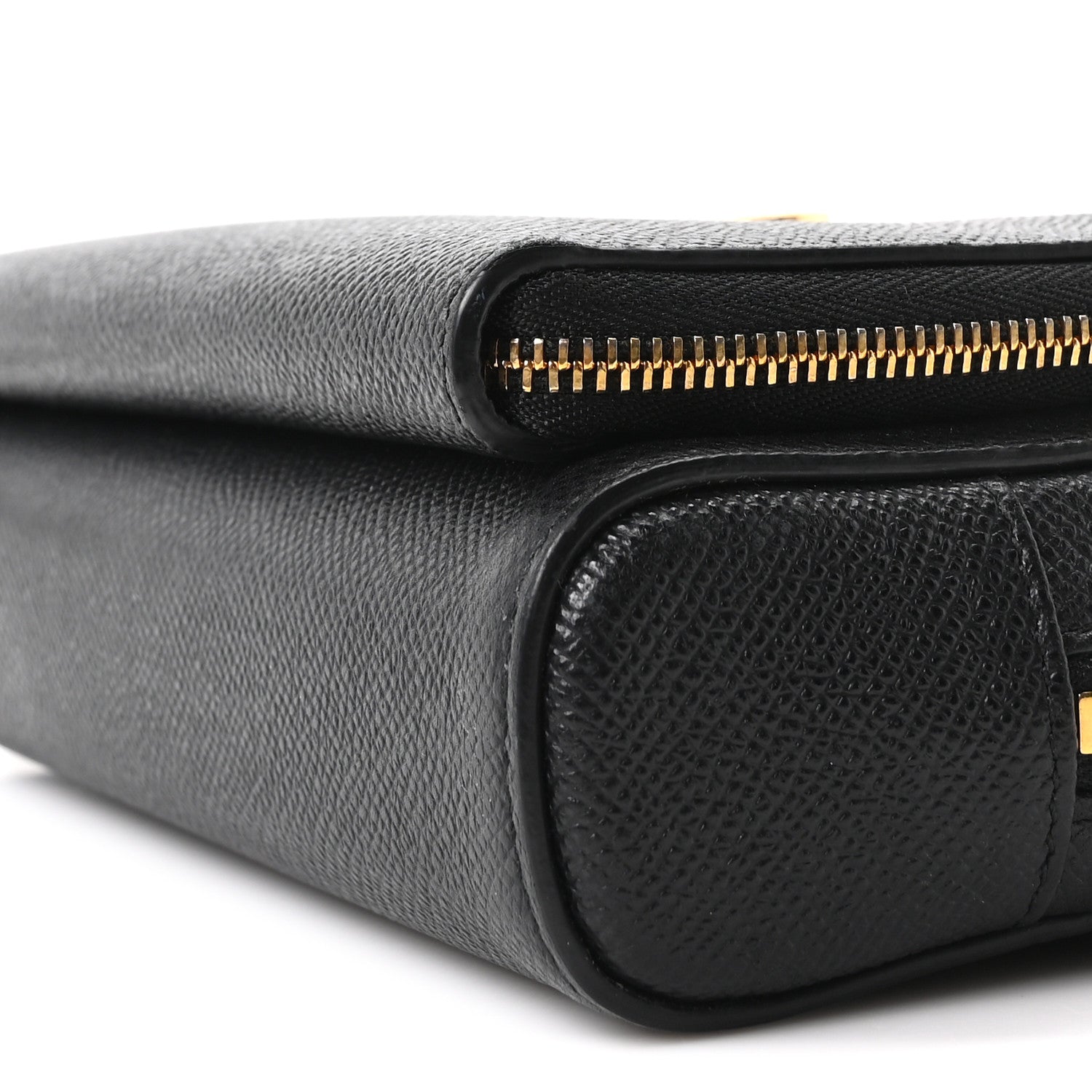 Christian Dior Grained Calfskin Caro Double Pouch Black 10 of 10