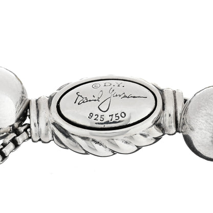 David Yurman Sterling Silver 18K Yellow Gold Pearl Elements Bead Bracelet 3 of 3