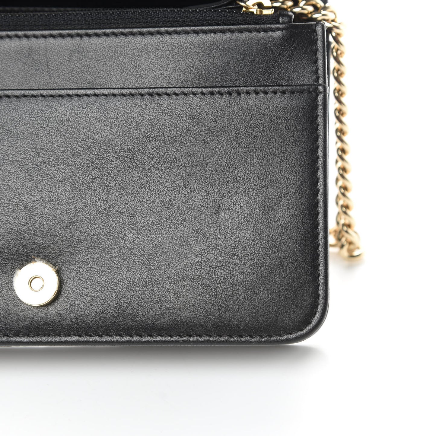 Caviar Quilted Boy Wallet On Chain WOC Black