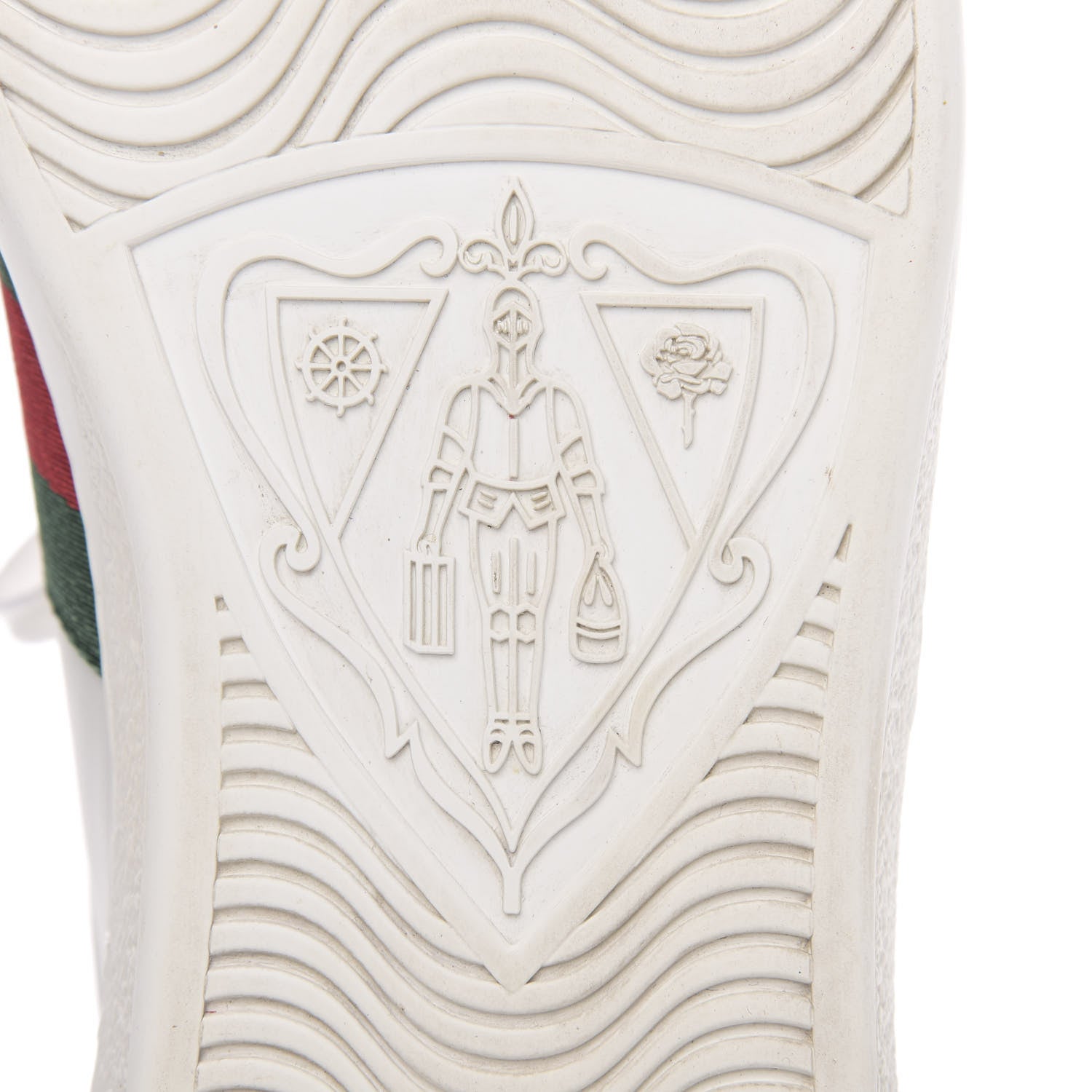 Gucci Calfskin Ayers Kingsnake Embroidered Mens Ace Sneakers 9 Green Red 7 of 14