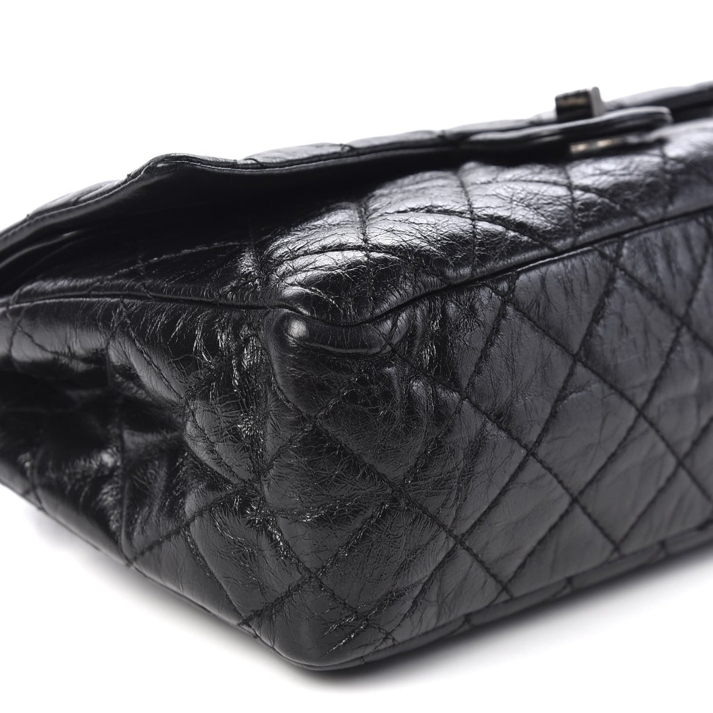 Aged Calfskin Quilted 2.55 Reissue 226 Flap So Black